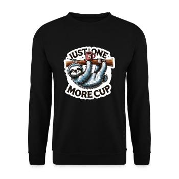 Nur Noch Eine Tasse Kaffee - Unisex Pullover - Schwarz - Vorne - Alina (178cm) & Michal (187cm)