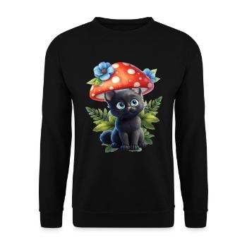 Sites de chasse aux champignons N’oubliez jamais vos morilles - Sweat-shirt Unisexe - noir - Devant - Alina (178cm) & Michal (187cm)