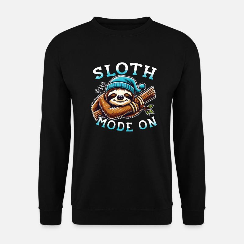 Entspannte Atmosphäre Mit Unserem Sloth Mode On - Unisex Pullover - Schwarz