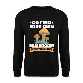 Endroits pour cueillir des champignons : aller à la - Sweat-shirt Unisexe - noir - Devant - Alina (178cm) & Michal (187cm)