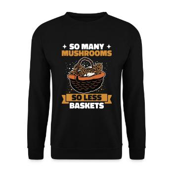 Cueillette de champignons - Sweat-shirt Unisexe - noir - Devant - Alina (178cm) & Michal (187cm)