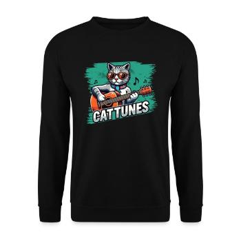 Bring a musical - Unisex Sweatshirt - black - Front - Alina (178cm) & Michal (187cm)