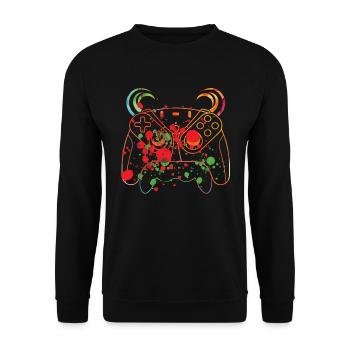 Gaming-legende Ich Habe Mein Spiel Unterbrochen, - Unisex Pullover - Schwarz - Vorne - Alina (178cm) & Michal (187cm)