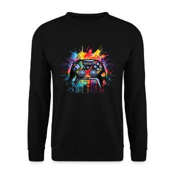 Gaming-legende Ich Habe Mein Spiel Unterbrochen, - Unisex Pullover - Schwarz - Vorne - Alina (178cm) & Michal (187cm)