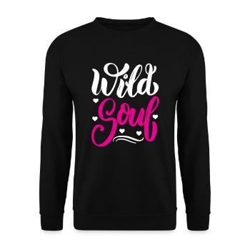 Embrassez votre sauvage avec notre - Sweat-shirt Unisexe - noir - Devant - Alina (178cm) & Michal (187cm)