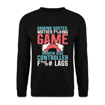 Capture the frustrations of gaming. - Unisex Sweatshirt - black - Front - Alina (178cm) & Michal (187cm)