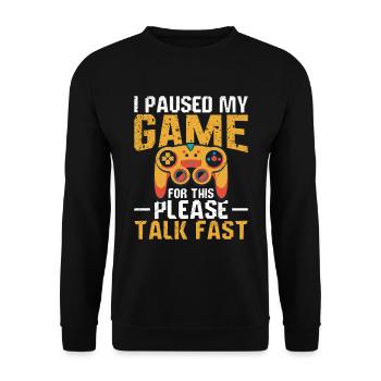 Play Controller Gaming I Got My Game - Unisex Sweatshirt - black - Front - Alina (178cm) & Michal (187cm)