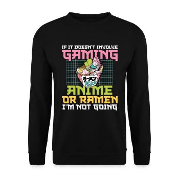 Play controller gaming, gaming, anime or - Unisex Sweatshirt - black - Front - Alina (178cm) & Michal (187cm)