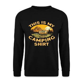 Outdoor Adventure This Is My Camping Design - Unisex Sweatshirt - black - Front - Alina (178cm) & Michal (187cm)