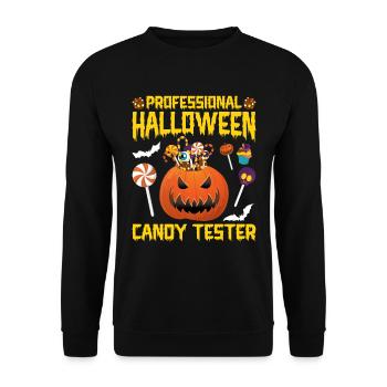 Professional Halloween candy tester - Unisex Sweatshirt - black - Front - Alina (178cm) & Michal (187cm)