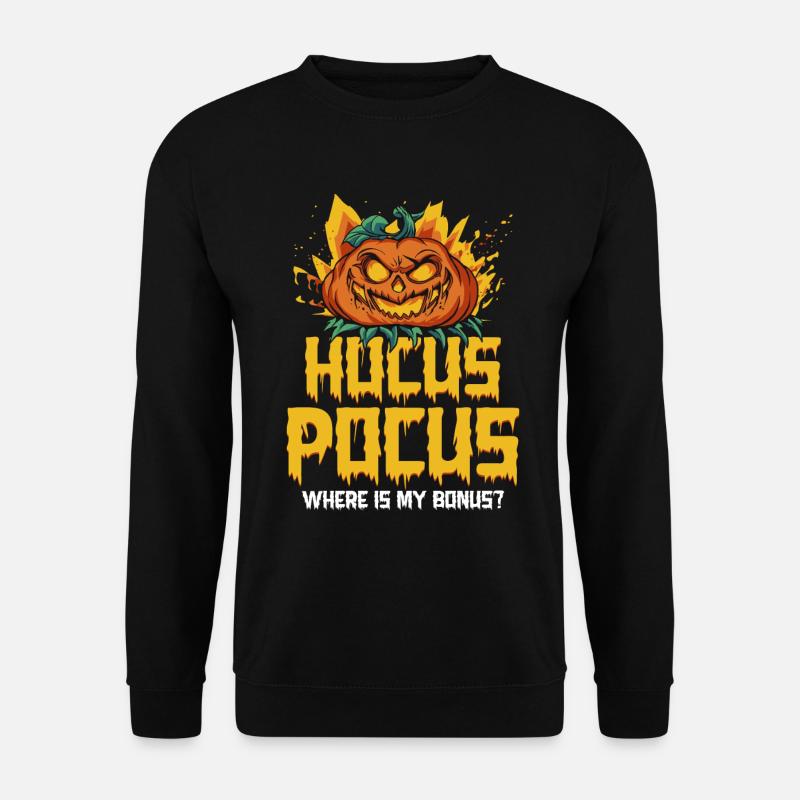 Halloween-hokuspokus-kürbis - Unisex Pullover - Schwarz