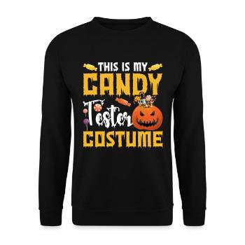 Halloween costume that is my candy tester - Unisex Sweatshirt - black - Front - Alina (178cm) & Michal (187cm)