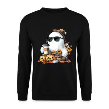 Halloween: Your Friendly Local Boo-crew - Unisex Sweatshirt - black - Front - Alina (178cm) & Michal (187cm)