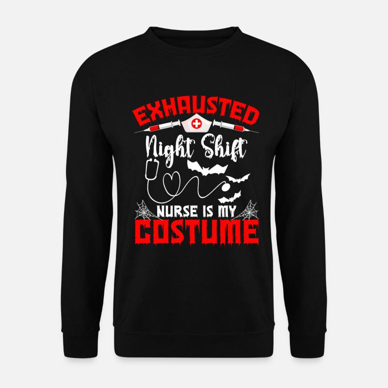 Halloween Erschöpfte Nachtschichtkrankenschwester - Unisex Pullover - Schwarz