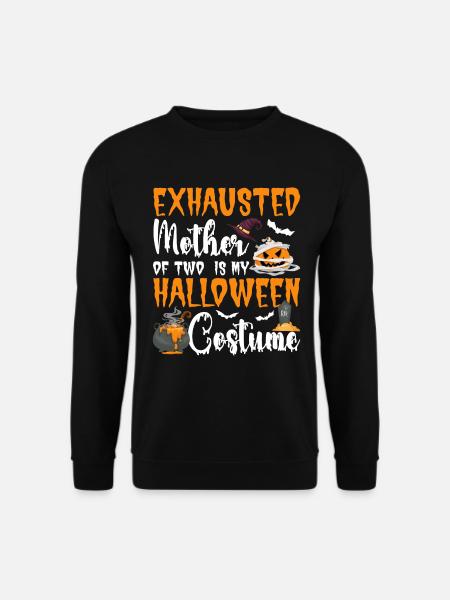 Erschöpfte Mutter Von Zwei Kindern Ist Mein - Unisex Pullover - Schwarz