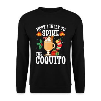 Joyeux Noël, le plus susceptible de piquer le - Sweat-shirt Unisexe - noir - Devant - Alina (178cm) & Michal (187cm)