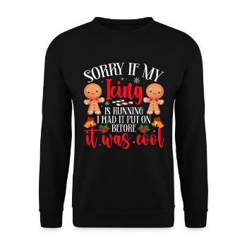 Je suis désolé pour Noël si mon glaçage l’est trop - Sweat-shirt Unisexe - noir - Devant - Alina (178cm) & Michal (187cm)