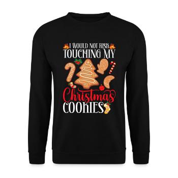 Ce n’est pas accumuler quand ce sont des biscuits de Noël - Sweat-shirt Unisexe - noir - Devant - Alina (178cm) & Michal (187cm)