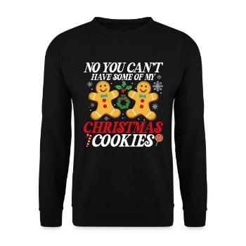 No, you can find some of my Christmas cookies. - Unisex Sweatshirt - black - Front - Alina (178cm) & Michal (187cm)