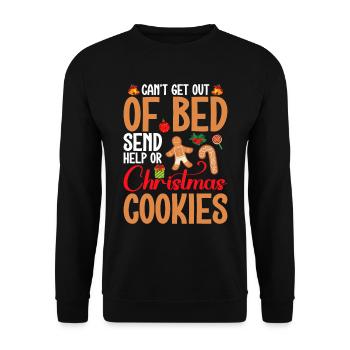 Je n’arrive pas à sortir du lit, pas d’aide - Sweat-shirt Unisexe - noir - Devant - Alina (178cm) & Michal (187cm)