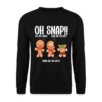 Je ne suis là que pour les biscuits de Noël - Sweat-shirt Unisexe - noir - Devant - Alina (178cm) & Michal (187cm)
