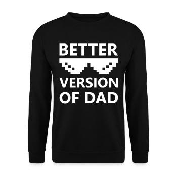 Meilleure version des citations de papa cool pour enfants - Sweat-shirt Unisexe - noir - Devant - Alina (178cm) & Michal (187cm)
