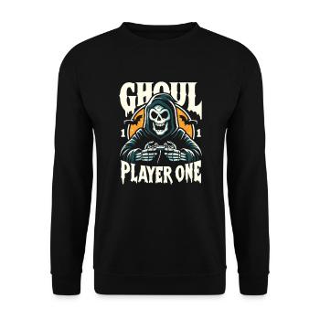 Ghoul Player One-design - Unisex Sweatshirt - black - Front - Alina (178cm) & Michal (187cm)