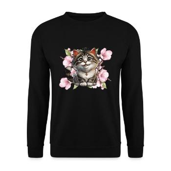 La vie est meilleure avec les chats - Sweat-shirt Unisexe - noir - Devant - Alina (178cm) & Michal (187cm)