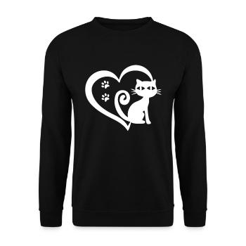 La vie est meilleure avec les chats - Sweat-shirt Unisexe - noir - Devant - Alina (178cm) & Michal (187cm)