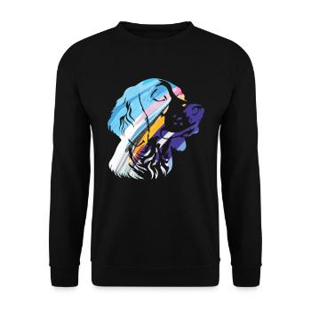 Poussez le style au niveau supérieur avec notre Cool Dog - Sweat-shirt Unisexe - noir - Devant - Alina (178cm) & Michal (187cm)