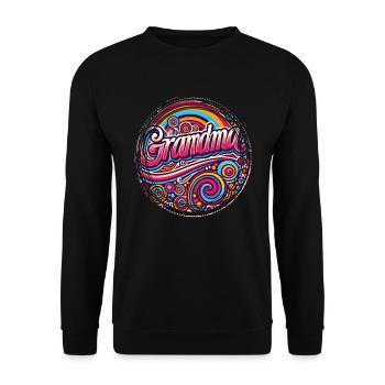 Celebrate the Heart and Warmth of the Grandma Family - Unisex Sweatshirt - black - Front - Alina (178cm) & Michal (187cm)