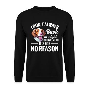 Chien, je n’aboie pas toujours la nuit, mais quand je - Sweat-shirt Unisexe - noir - Devant - Alina (178cm) & Michal (187cm)