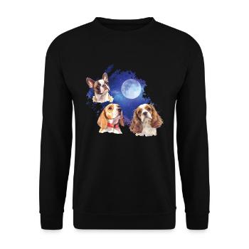 Apportez du style avec notre Cool Dog - Sweat-shirt Unisexe - noir - Devant - Alina (178cm) & Michal (187cm)