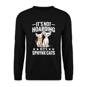 It's not hoarding if it's Sphynx cats - Unisex Sweatshirt - black - Front - Alina (178cm) & Michal (187cm)