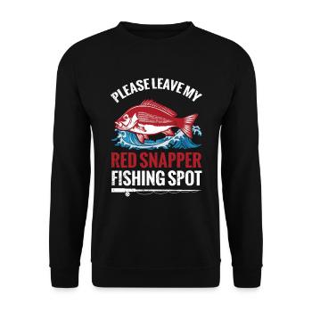 Fishing please leave my red snapper - Unisex Sweatshirt - black - Front - Alina (178cm) & Michal (187cm)