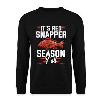 Angeln, Es Ist Red Snapper-saison, Ihr Alle! - Unisex Pullover - Schwarz - Vorne - Alina (178cm) & Michal (187cm)