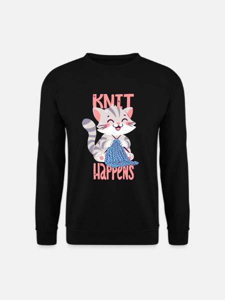 Knit Happens - Unisex Pullover - Schwarz