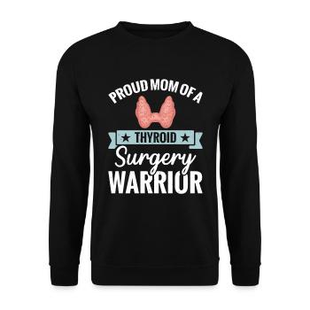 fière mère d’un guerrier d’un - Sweat-shirt Unisexe - noir - Devant - Alina (178cm) & Michal (187cm)