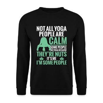 Tous les adeptes du yoga ne sont pas calmes, certains le sont - Sweat-shirt Unisexe - noir - Devant - Alina (178cm) & Michal (187cm)