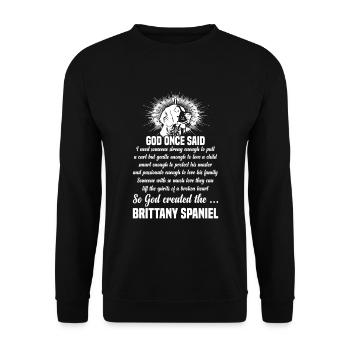 Chien Brittany Spaniel Dresseur Humain Professionnel - Sweat-shirt Unisexe - noir - Devant - Alina (178cm) & Michal (187cm)