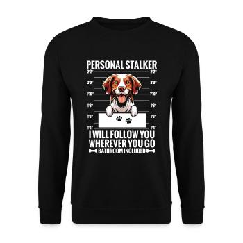 Personal Stalker : Je te suivrai partout où tu iras - Sweat-shirt Unisexe - noir - Devant - Alina (178cm) & Michal (187cm)