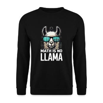 Mathe Ist Kein Lama-design - Unisex Pullover - Schwarz - Vorne - Alina (178cm) & Michal (187cm)