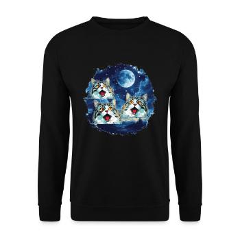 La vie est meilleure avec les chats - Sweat-shirt Unisexe - noir - Devant - Alina (178cm) & Michal (187cm)