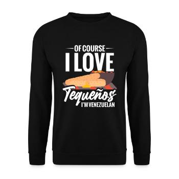 Bien sûr, j’adore Tequeños, je suis vénézuélienne. - Sweat-shirt Unisexe - noir - Devant - Alina (178cm) & Michal (187cm)