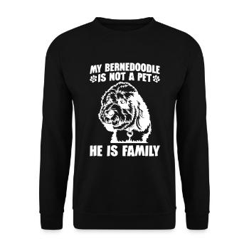 My Bernedoodle is not a pet, he is a - Unisex Sweatshirt - black - Front - Alina (178cm) & Michal (187cm)