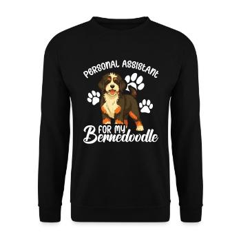 Personal assistant for my Bernedoodle - Unisex Sweatshirt - black - Front - Alina (178cm) & Michal (187cm)