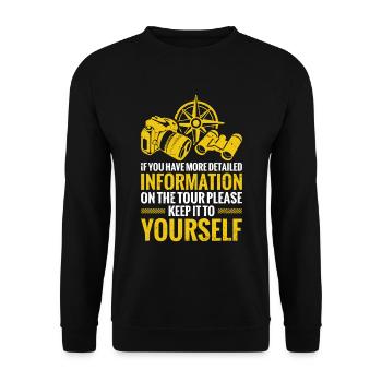 Wenn Sie Genauere Informationen Zur Tour Haben - Unisex Pullover - Schwarz - Vorne - Alina (178cm) & Michal (187cm)