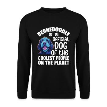 Bernedoodle, chien officiel des plus cool - Sweat-shirt Unisexe - noir - Devant - Alina (178cm) & Michal (187cm)