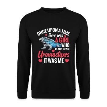 Il était une fois une fille qui aimait vraiment - Sweat-shirt Unisexe - noir - Devant - Alina (178cm) & Michal (187cm)