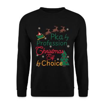 PKA Weihnachten Xmas Elf - Unisex Pullover - Schwarz - Vorne - Alina (178cm) & Michal (187cm)